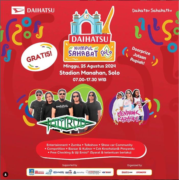 Daihatsu Kumpul Sahabat mampir di kota Solo pada 25 Agustus 2024 di Stadion Manahan Solo