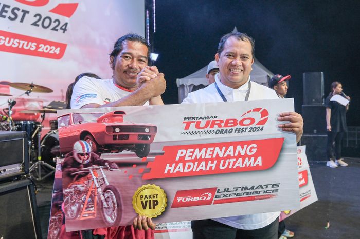 Pemenang Hadiah Utama Pertamax Turbo Drag Fest 2024 Tasikmalaya