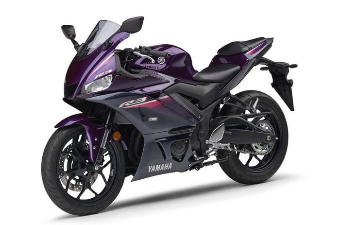detail tampilan Yamaha R25 Dark Bluish Purple Metallic