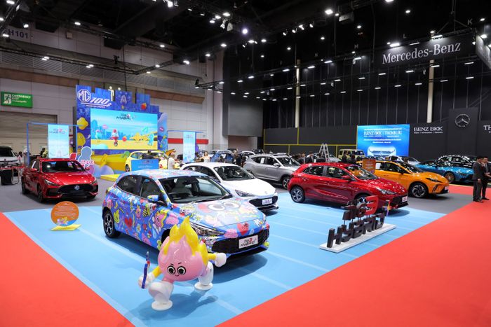 Jajaran MG 3 Hybrid+ saat diluncurkan di Thailand.
