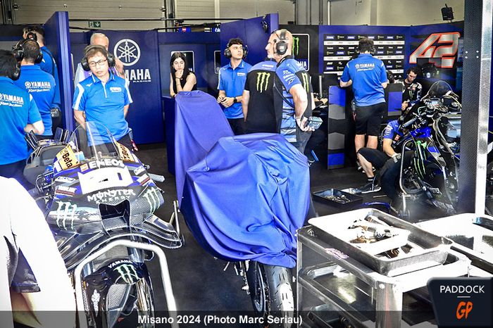 Yamaha menyembunyikan salah satu motor di MotoGP San Marino 2024