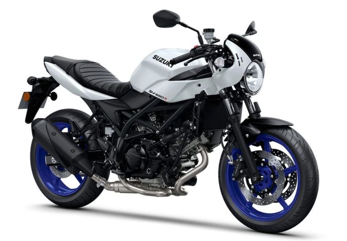 detail tampilan Suzuki SV650X Pearl Tech White