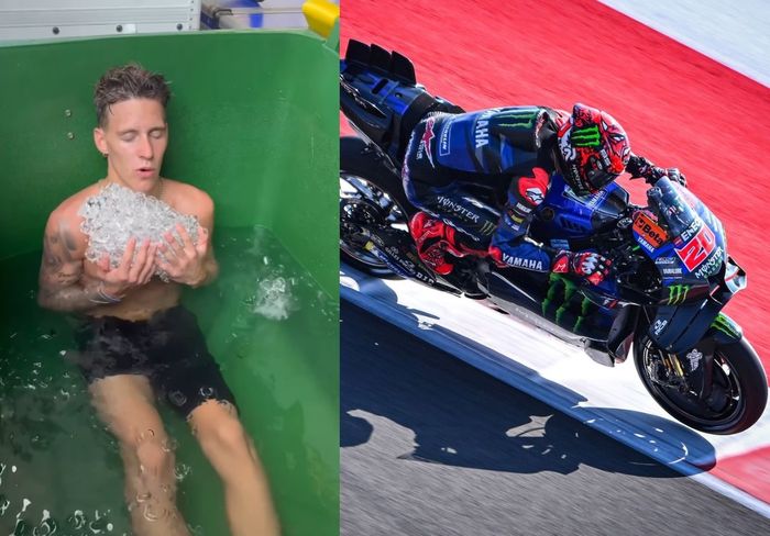 Fabio Quartararo mandi air es usai hari pertama MotoGP Mandalika 2024