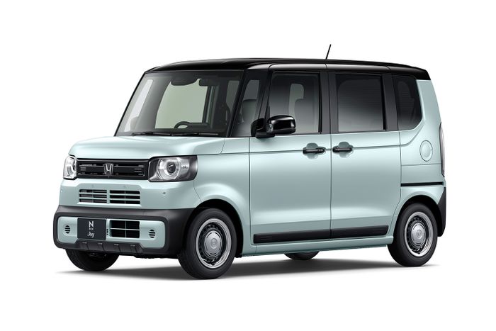 Honda N-BOX Joy warna Fjord Pearl.