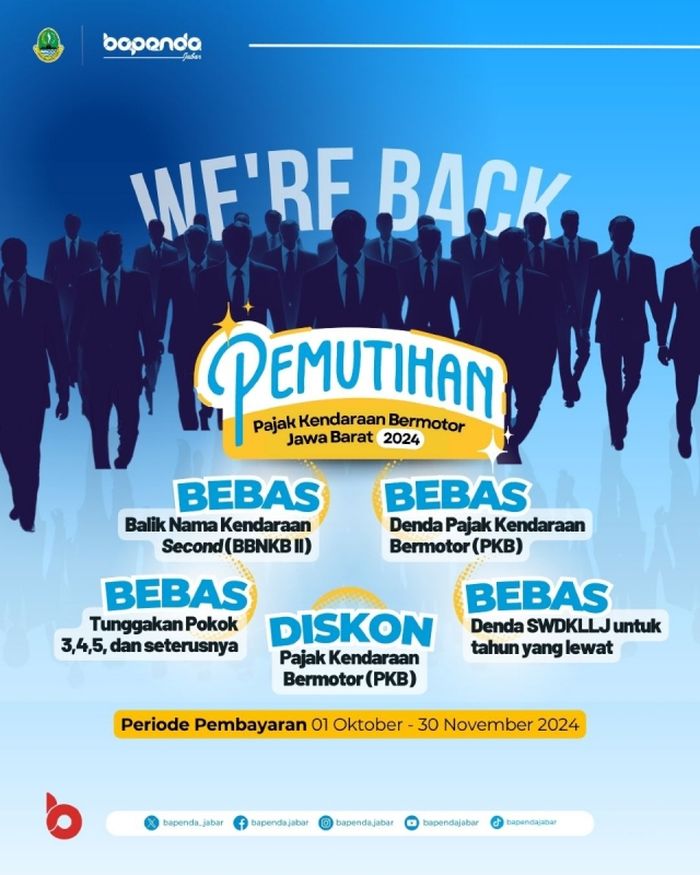Ada 5 poin dalam Program Pemutihan Pajak Kendaraan Bermotor Jawa Barat 2024
