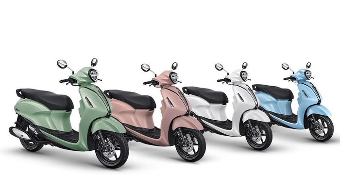 Yamaha Grand Filano Neo terdiri dari warna Green, Pink Mauve, White, dan Dull Blue