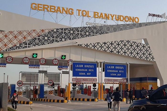 Gerbang Tol Banyudono ruas Kartasura-Klaten di Boyolali, Jawa Tengah.