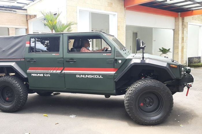 Pindad Maung 4x4 milik Bupati Gunungkidul, Sunaryanta yang dibeli sejak tahun 2021 seharga Rp 600 jutaan