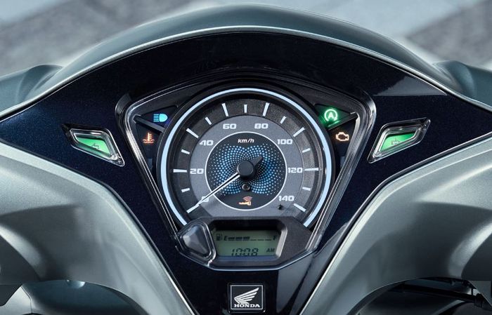 panel instrumen Honda Lead 125 pakai spidometer analog plus MID digital