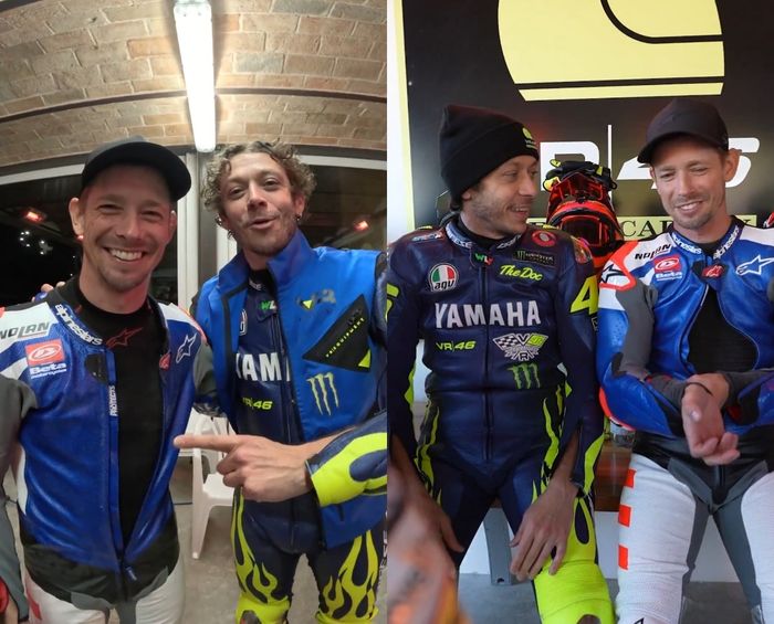 Valentino Rossi dan Casey Stoner sekarang sangat akrab, dulu sih enggak begitu