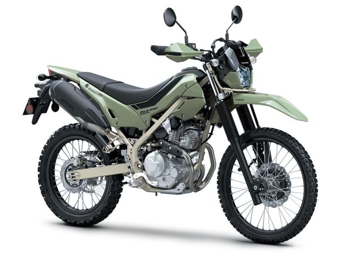 detail tampilan Kawasaki KLX230 Sherpa warna Medium Smoky Green