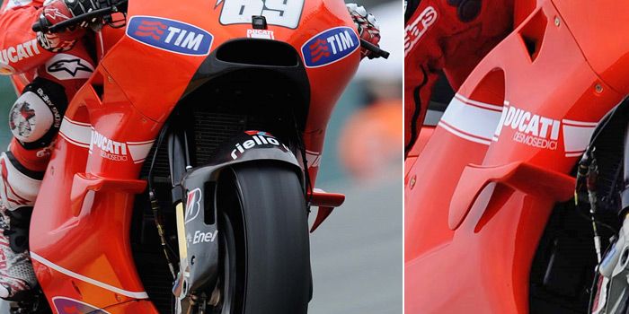 Winglet sudah diterapkan Ducati di tahun 2010