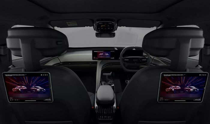 Fitur entertainment belakang Mahindra BE 6e.