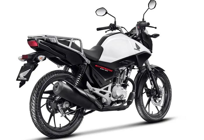 bagian belakang diberi rak besi untuk angkut beban dan pakai suspensi dual shockbreaker