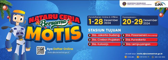 Mudik motor gratis linur Natal 2024 dan Tahun Baru 2025 digelar DJKA Kemenhub