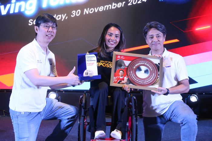 Ni Nengah Widiasih, salah satu Global Team Toyota Athletes (GTTA) dari Indonesia hadir dalam jambore ke-13 Toyota Owners Club 2024