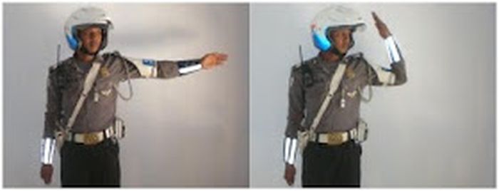 Gerakan ke tujuh Menjalankan arus dari arah kiri petugas