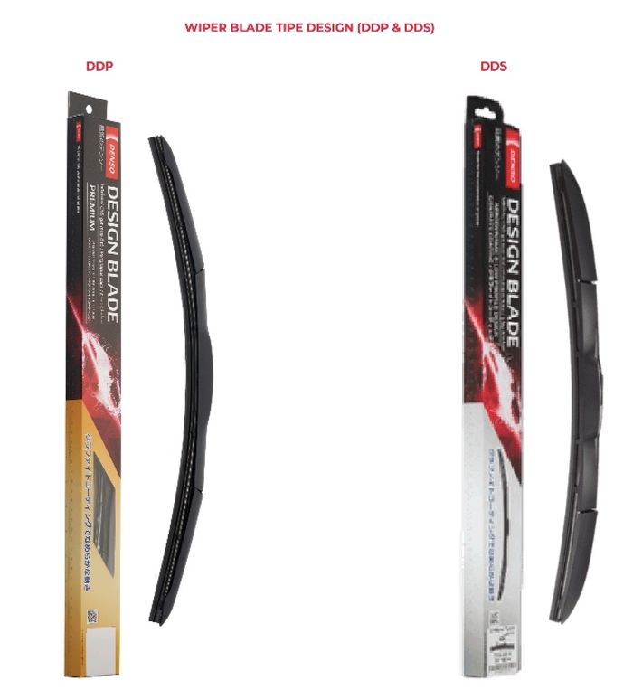 Wiper Denso tipe Design tersedia dengan ukuran mulai dari 16 inci hingga 30 inci