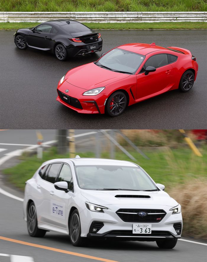 Kolase Subaru BRZ, Toyota GR86, dan Subaru Levorg STI Sport yang tampil di Tokyo Xtreme Racer.