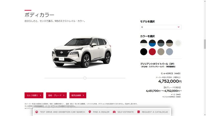 Nissan X-Trail e-POWER warna Brilliant White Pearl.