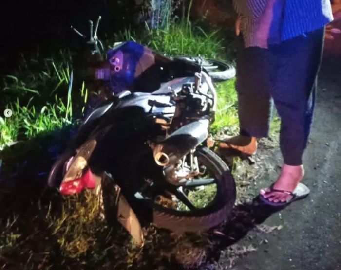 Honda Revo yang ditabrak Toyota Fortuner di Samas, Bantul, Yogyakarta