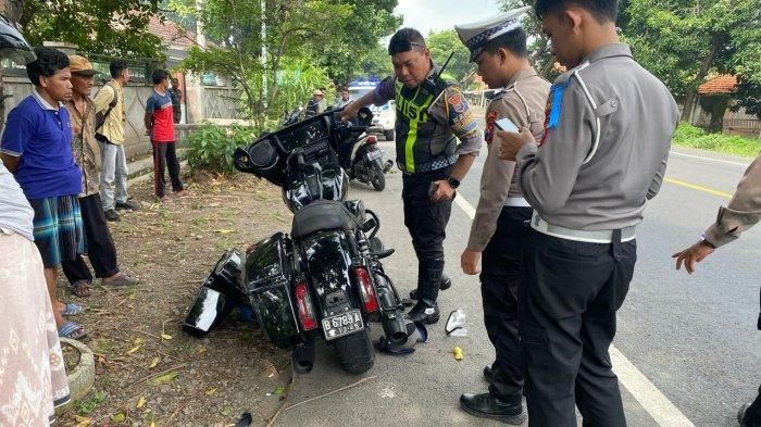 Harley-Davidson Street Glide yang dipakai Renville Antonio, Bendahara Umum DPP Partai Demokrat yang alami kecelakaan maut di Asembagus, Situbondo
