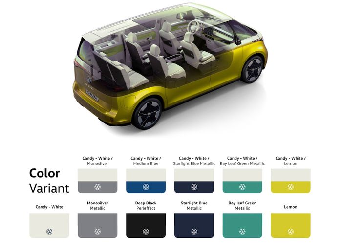 Pilihan warna Volkswagen ID. Buzz.
