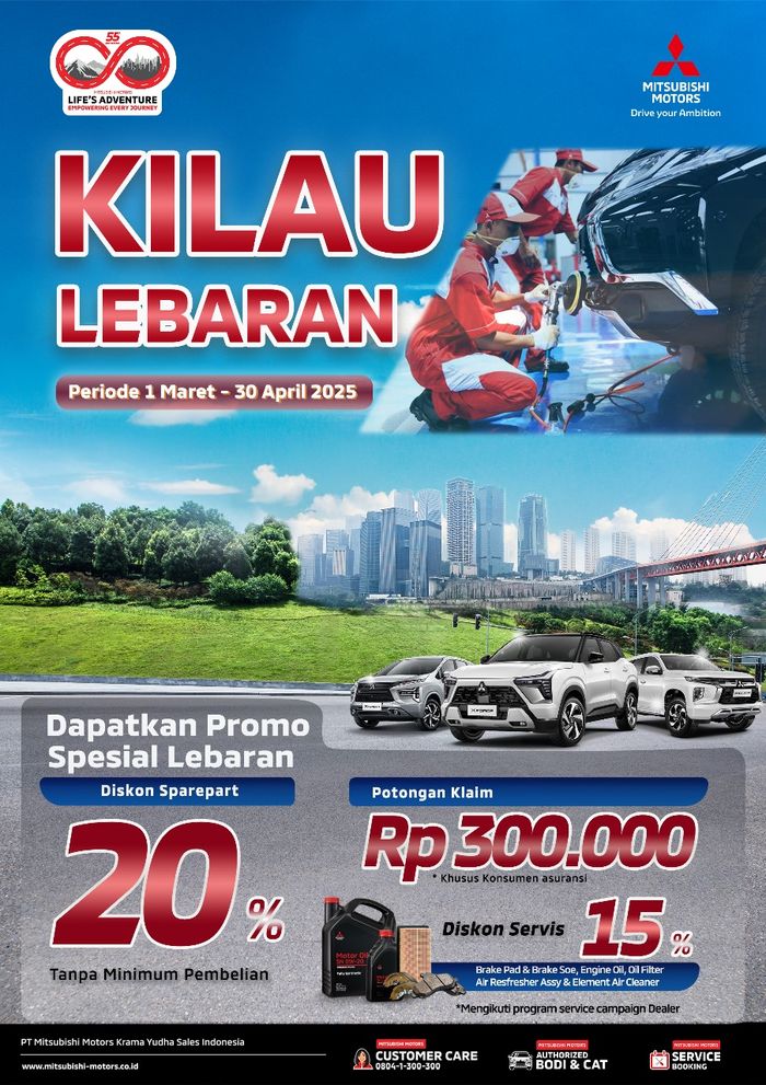 Diskon servis mobil Mitsubishi