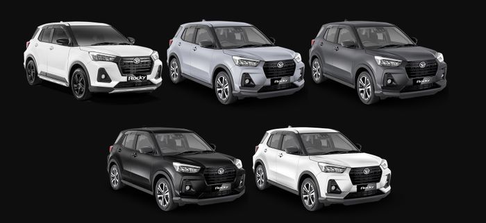 Pilihan warna Icy White, Glittering Silver, Rock Gray Metallic, Ultra Black Solid, dan White Pearl