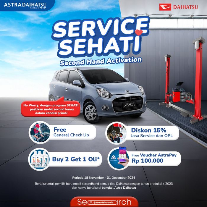 Promo servis mobil Daihatsu di bengkel resmi selama program khusus DAIFIT (Daihatsu Idul Fitri) 2025