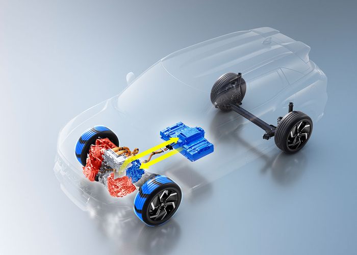 Skema hybrid Mitsubishi XForce HEV.