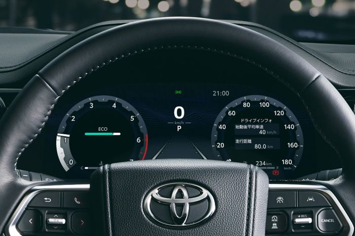 Toyota Land Cruiser 300 dapat instrumen digital.
