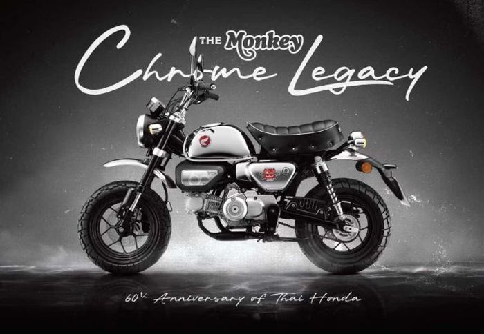 detail tampilan Honda Monkey Chrome Legacy Edition