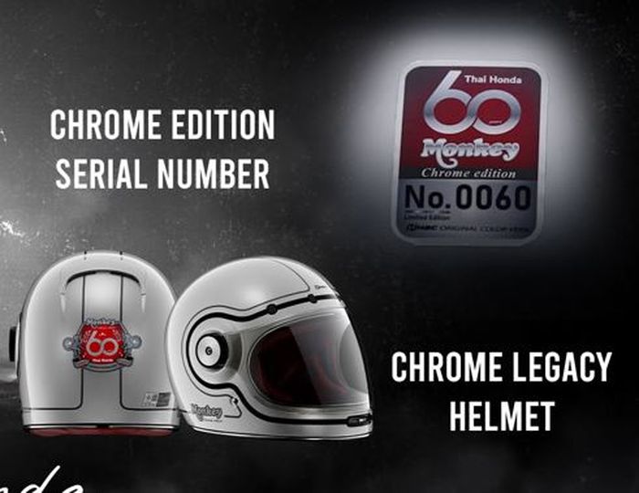 konsumen Honda Monkey Chrome Legacy juga mendapatkan apparel helm spesial