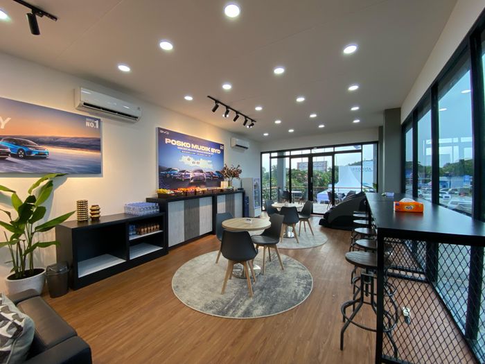 Suasana di dalam posko mudik BYD