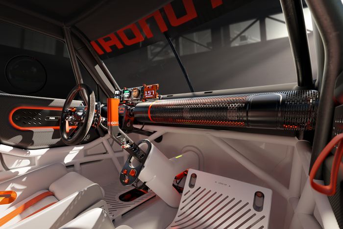 Interior Hyundai Insteroid seperti mobil balap.