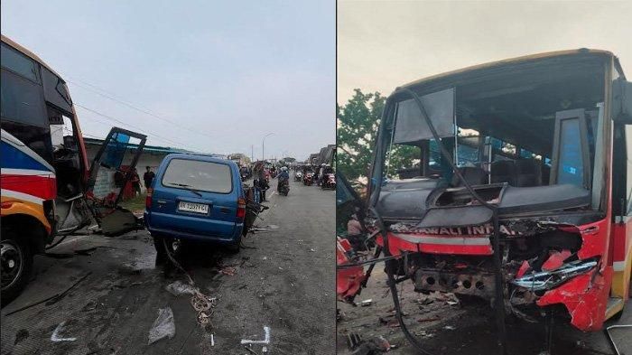 Kecelakaan maut Isuzu Panther rombongan umrah dengan bus PO Rajawali Indah di Duduksampeyan, Gresik, Jawa Timur