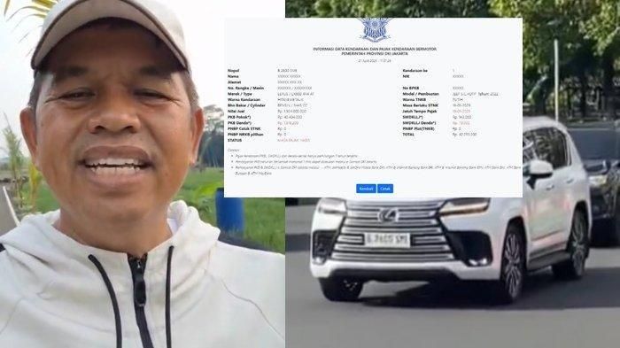Lexus LX 600 nopol B 2600 SME milik Gubernur Jawa Barat, Dedi Mulyadi menunggak pajak di Jakarta dengan nominal Rp 42 jutaan