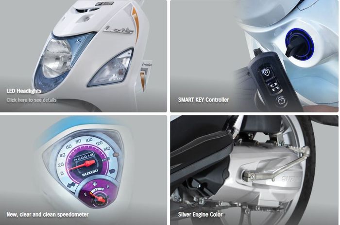 sejumlah fitur pada Suzuki Let's 2025
