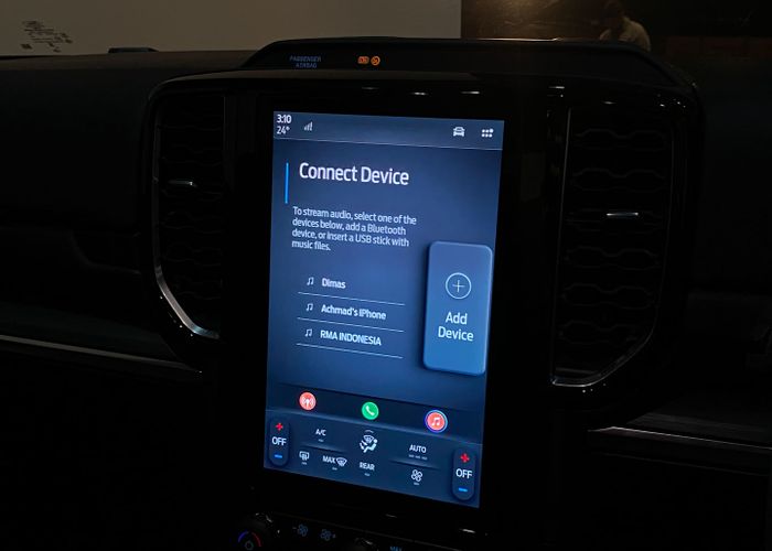 Layar SYNC4 milik Ford Everest Sport