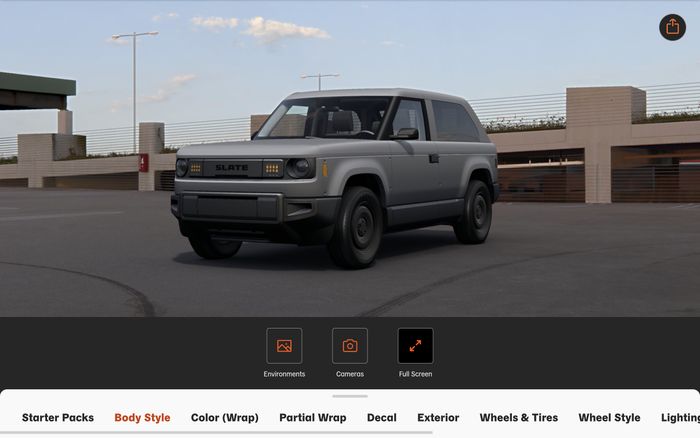 Salah satu konfigurasi SUV Slate Truck dengan bodi Fastback SUV.