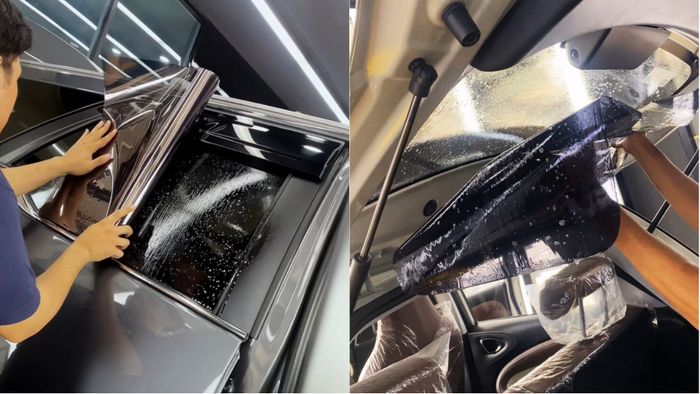 Ilustrasi pemasangan kaca film