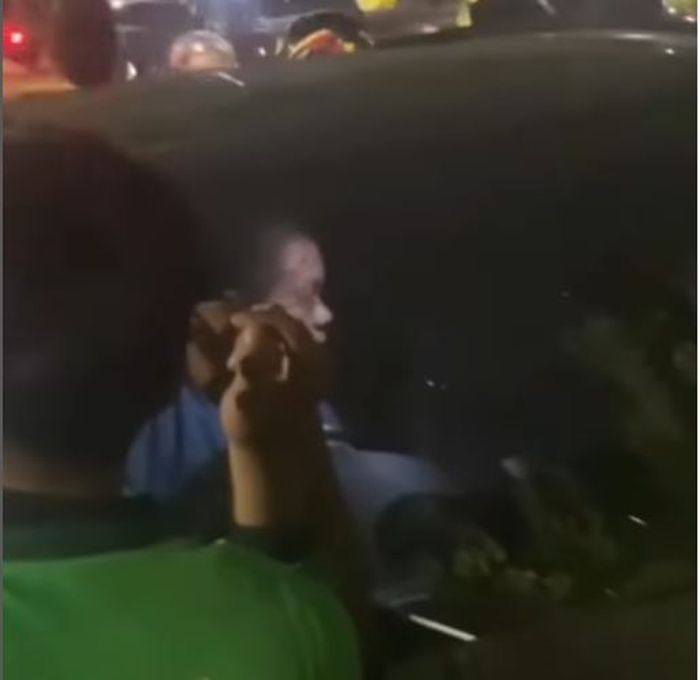 William Tanjo (44) pengemudi Honda WR-V yang menabrak empat motor di tanjakan flyover Kembang Kerep, Kembangan, Jakarta Barat