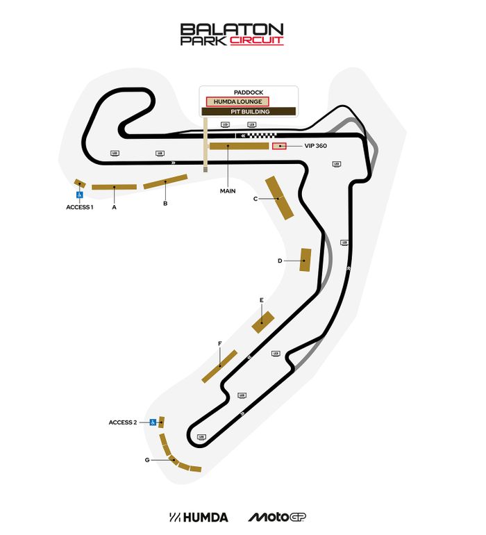 Balaton Park, cetak jalur warna hitam menunjukkan tikungan baru buat MotoGP sedangkan yang abu-abu adalah jalur lama