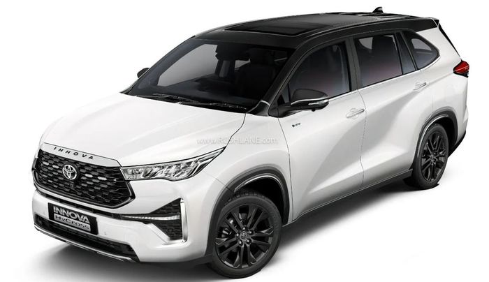 detail tampilan Toyota Innova Hycross Exclusive Edition yang hadir dalam konsep warna two-tone
