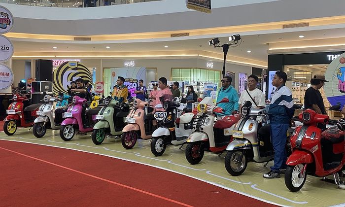 Deretan Yamaha Fazzio modifikasi tipis-tipis 'Gaya Gue' di Fazzio Modifest 2025 kota Samarinda, Kalimantan Timur