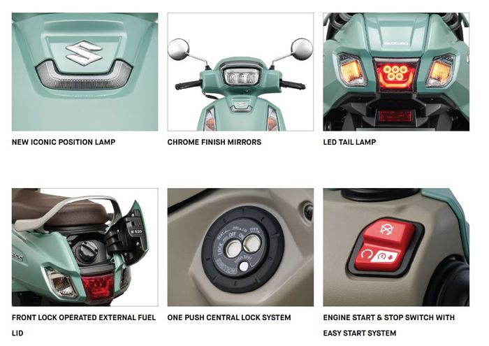 sejumlah fitur pada Suzuki Access