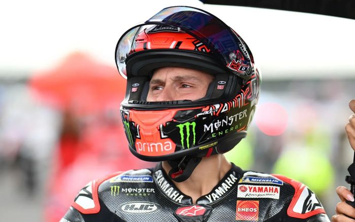 Pembalap Monster Energy Yamaha MotoGP Fabio Quartararo jelang balapan MotoGP Inggris 2025, Minggu (25/5/2025)
