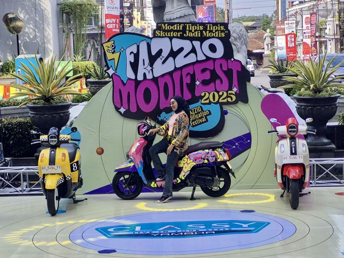 Tiga Yamaha Fazzio Hybrid yang memenangkan kategori Modifikasi Tipis-tipis Fazzio Modifest Yogyakarta 2025