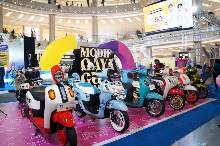 Deretan motor peserta Fazzio Modifest 2025 Makassar